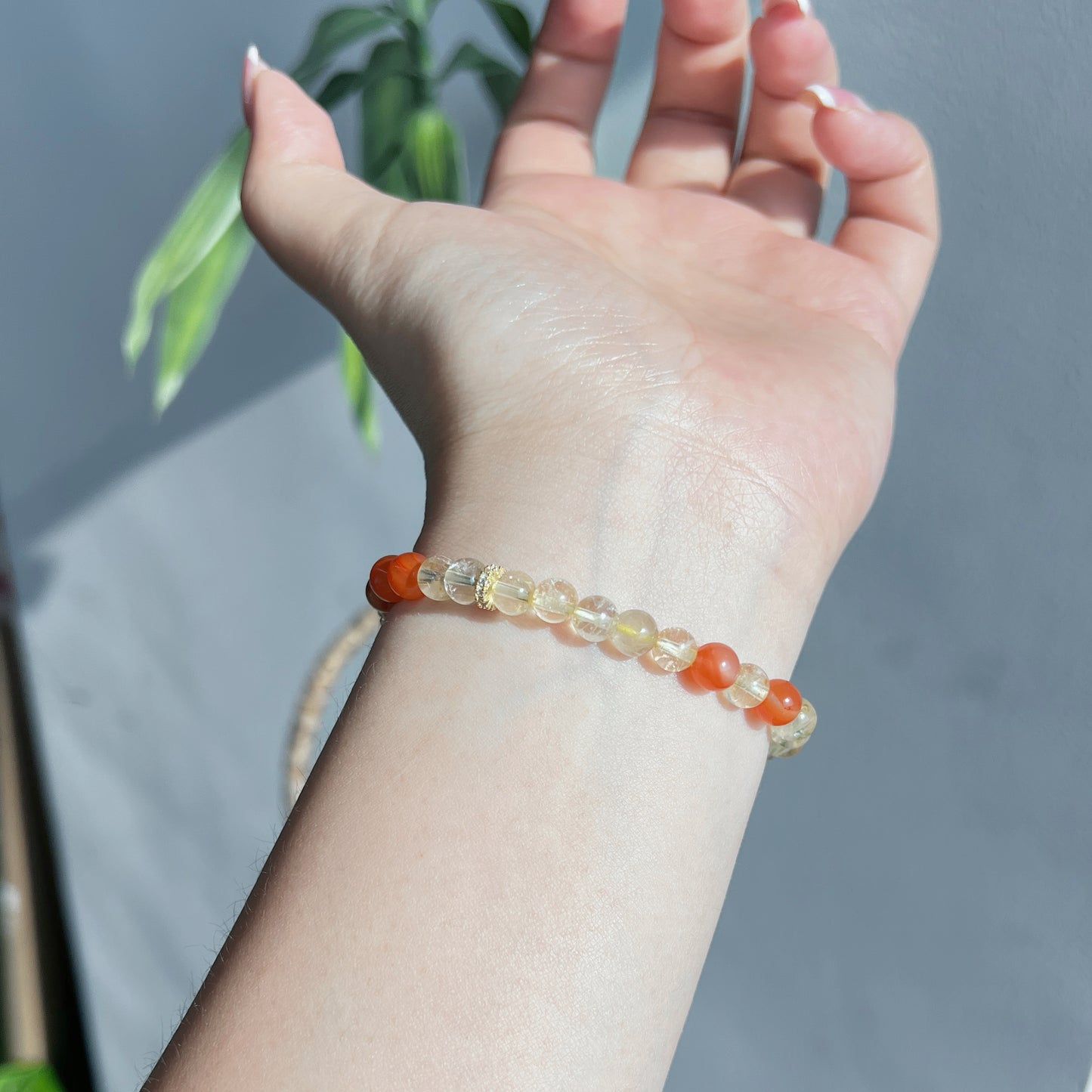 New Chinese Style Yellow Crystal Natural Agate Bracelet