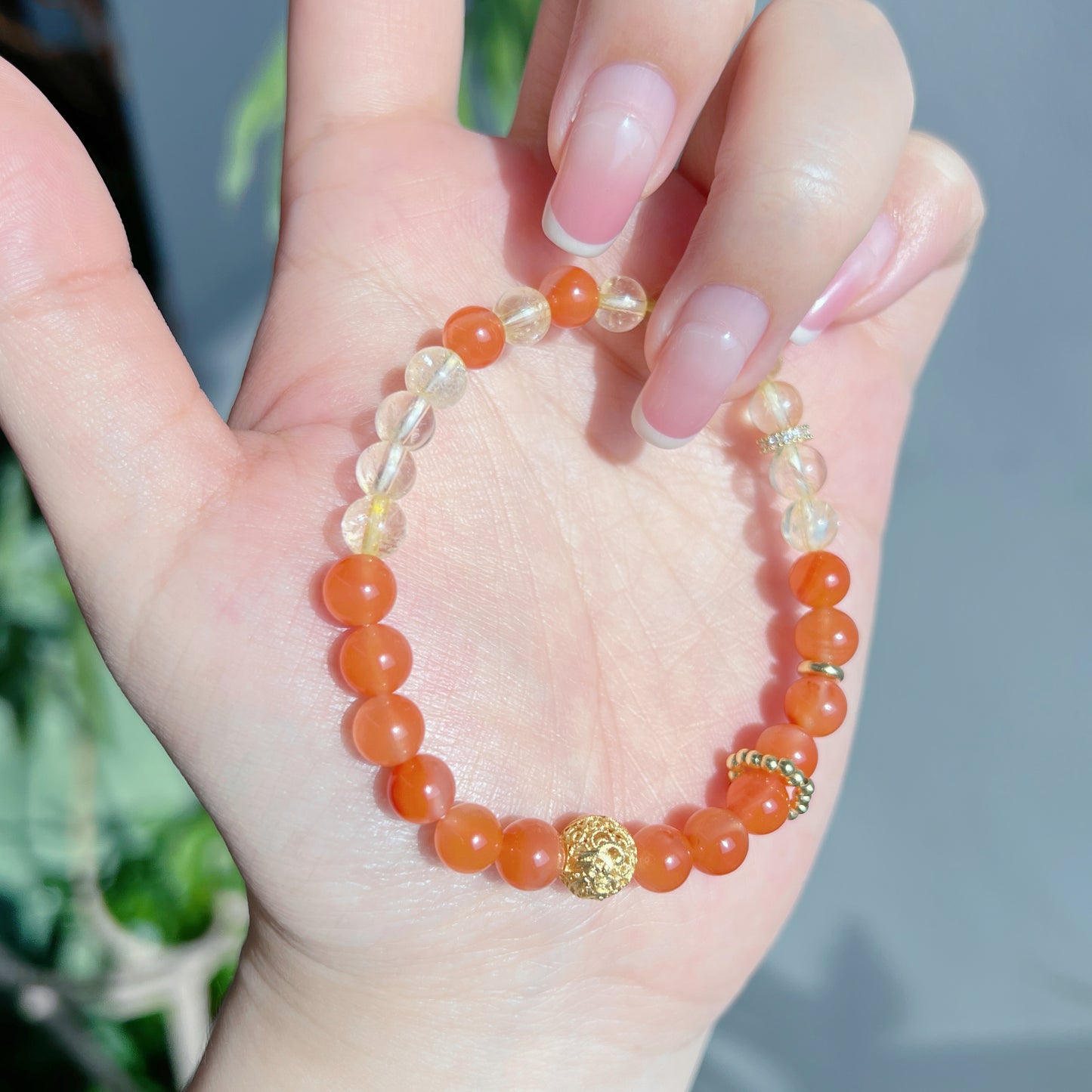 New Chinese Style Yellow Crystal Natural Agate Bracelet
