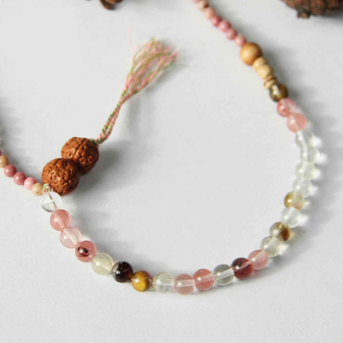 Girly Pink Rhodonite Gemstone Bracelet Niche Design - Lunaria