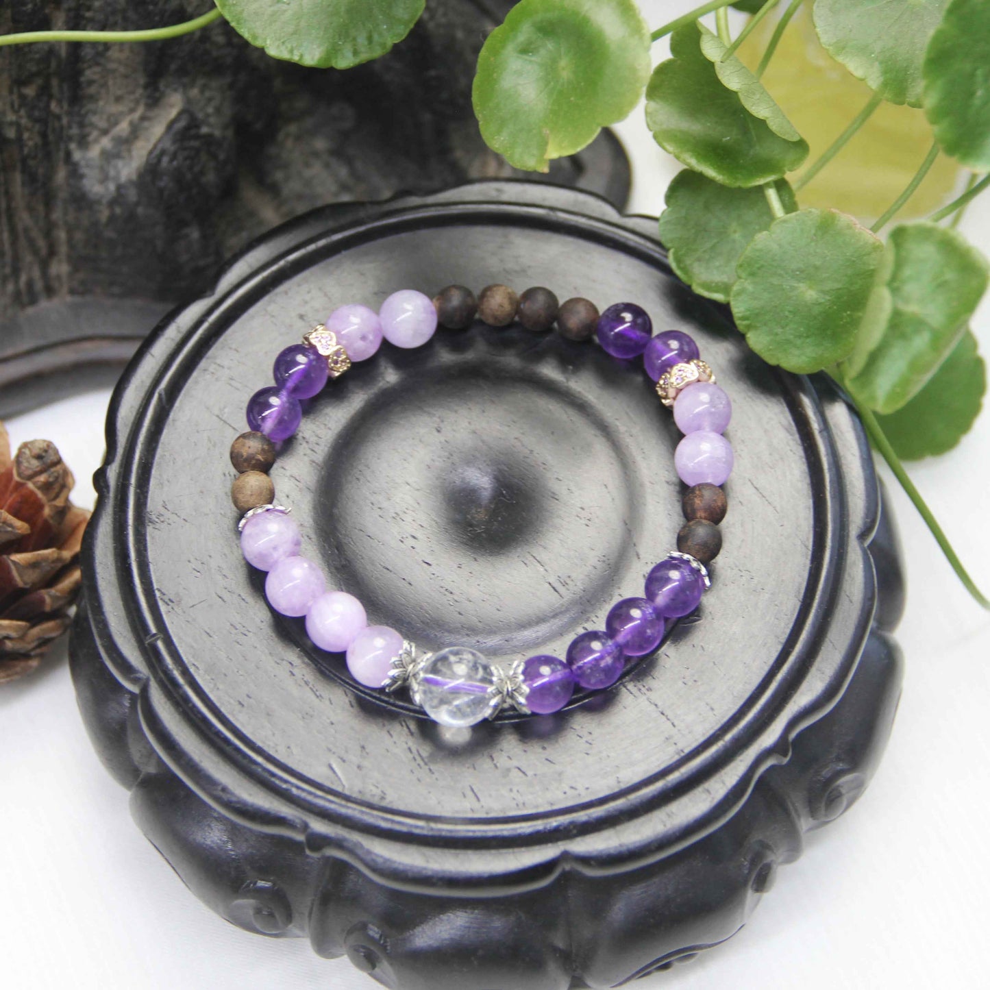 Lilac - Mist Dreamcatcher Agarwood Bracelet - Lunaria
