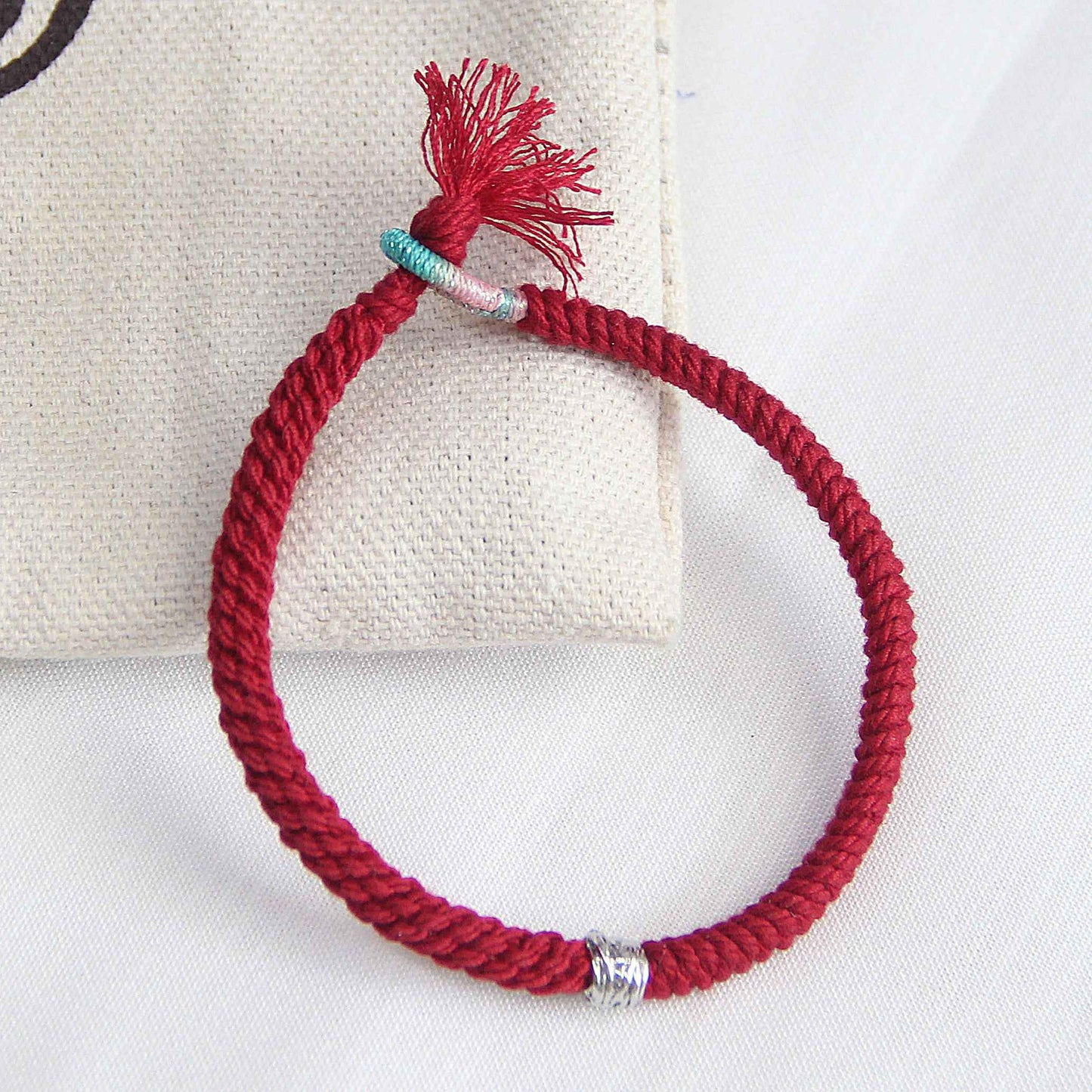 Hand-woven Lucky Red String Stacking Bracelet 2PCs - Lunaria