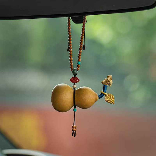 Natural Gourd Car Pendant Creative Hand-woven Car Interior Pendant Peace Pendant - Lunaria