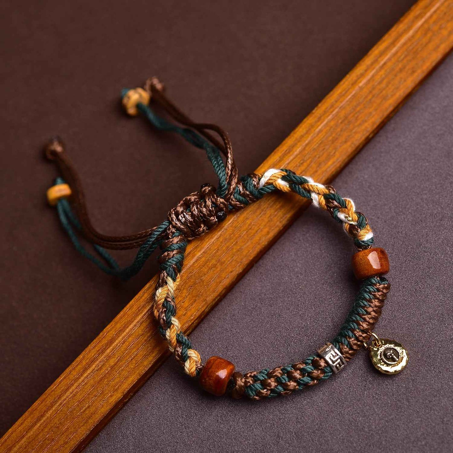 Tibetan Hand Rope Hand-woven Chinese Style Bracelet Adjustable Protection Bracelet - Lunaria