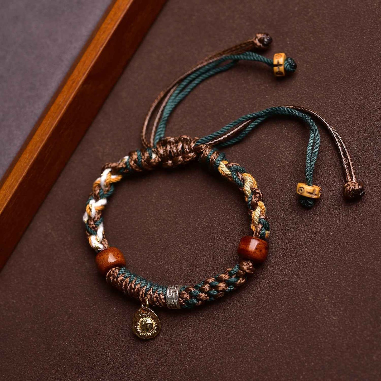 Tibetan Hand Rope Hand-woven Chinese Style Bracelet Adjustable Protection Bracelet - Lunaria