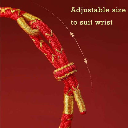 2025 Year of the Snake Dragon Red String Protection Bracelet - Lunaria
