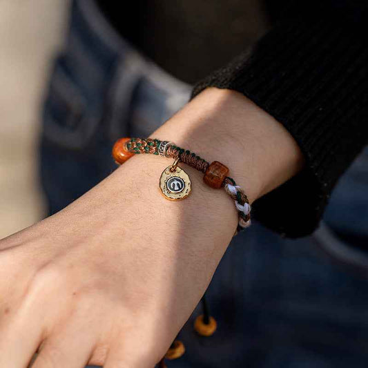 Tibetan Hand Rope Hand-woven Chinese Style Bracelet Adjustable Protection Bracelet - Lunaria
