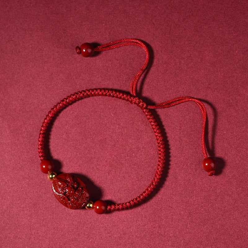 Cinnabar Red String Bracelet Zodiac Protection Red String Bracelet Buddha Bracelet - Lunaria
