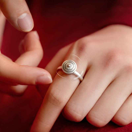 Om Mani Padme Hum Prayer Wheel Ring Open Finger Ring Vintage Lotus Rotating Ring - Lunaria