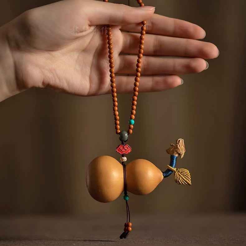 Natural Gourd Car Pendant Creative Hand-woven Car Interior Pendant Peace Pendant - Lunaria