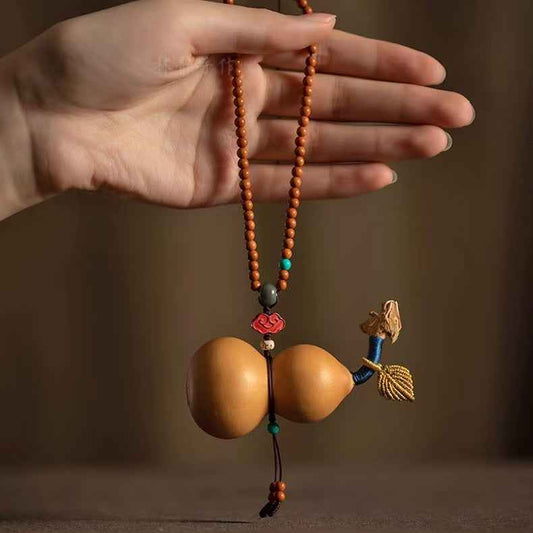 Natural Gourd Car Pendant Creative Hand-woven Car Interior Pendant Peace Pendant - Lunaria
