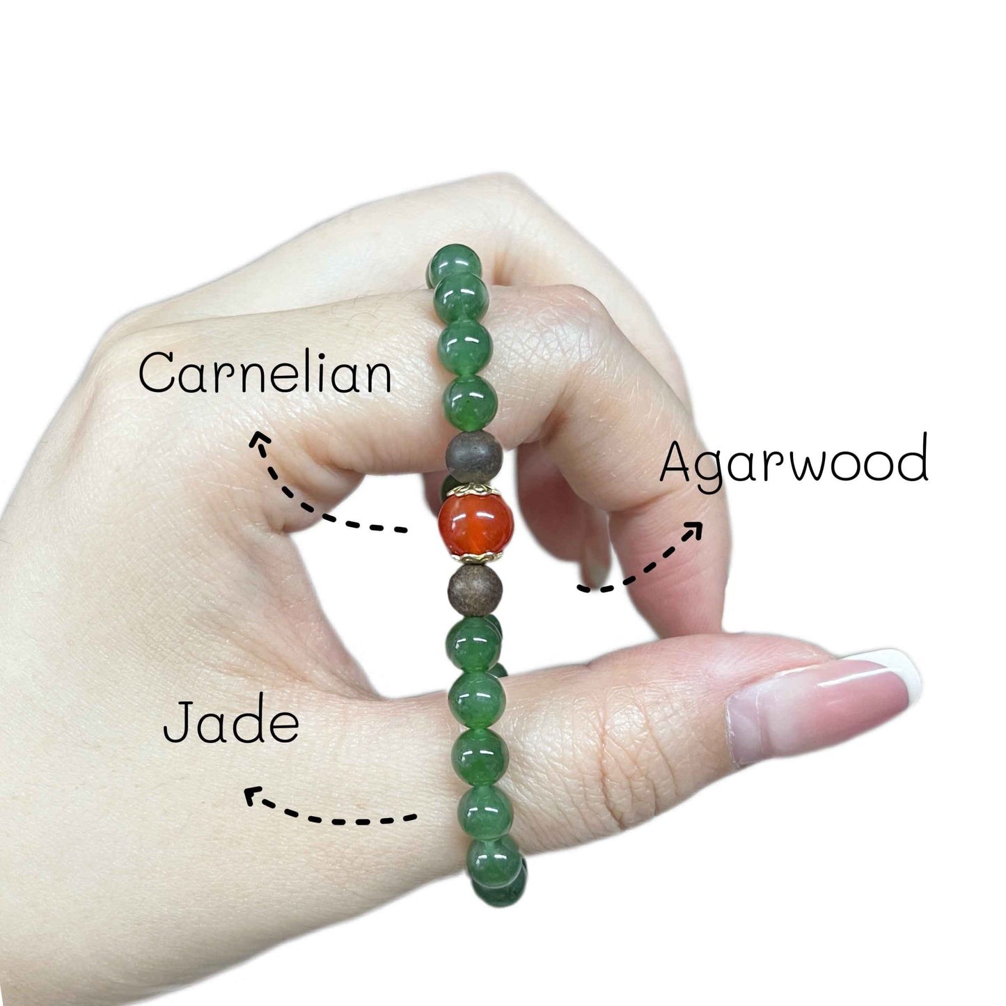Verdant Vitality Agarwood Bracelet - Lunaria