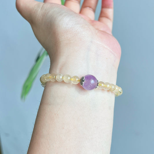 Sunstone - Violet Grace Crystal Bracelet