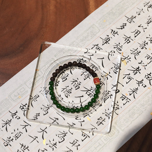 Emerald Aura Enchantment Agarwood Bracelet - Lunaria