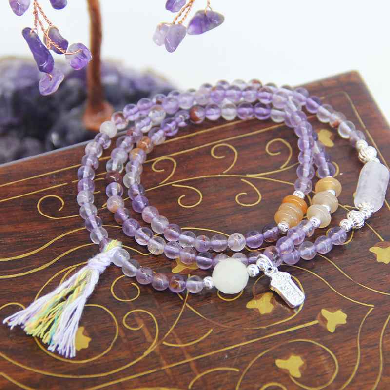 Exquisite Multigem Amethyst Handmade Bracelet - Lunaria
