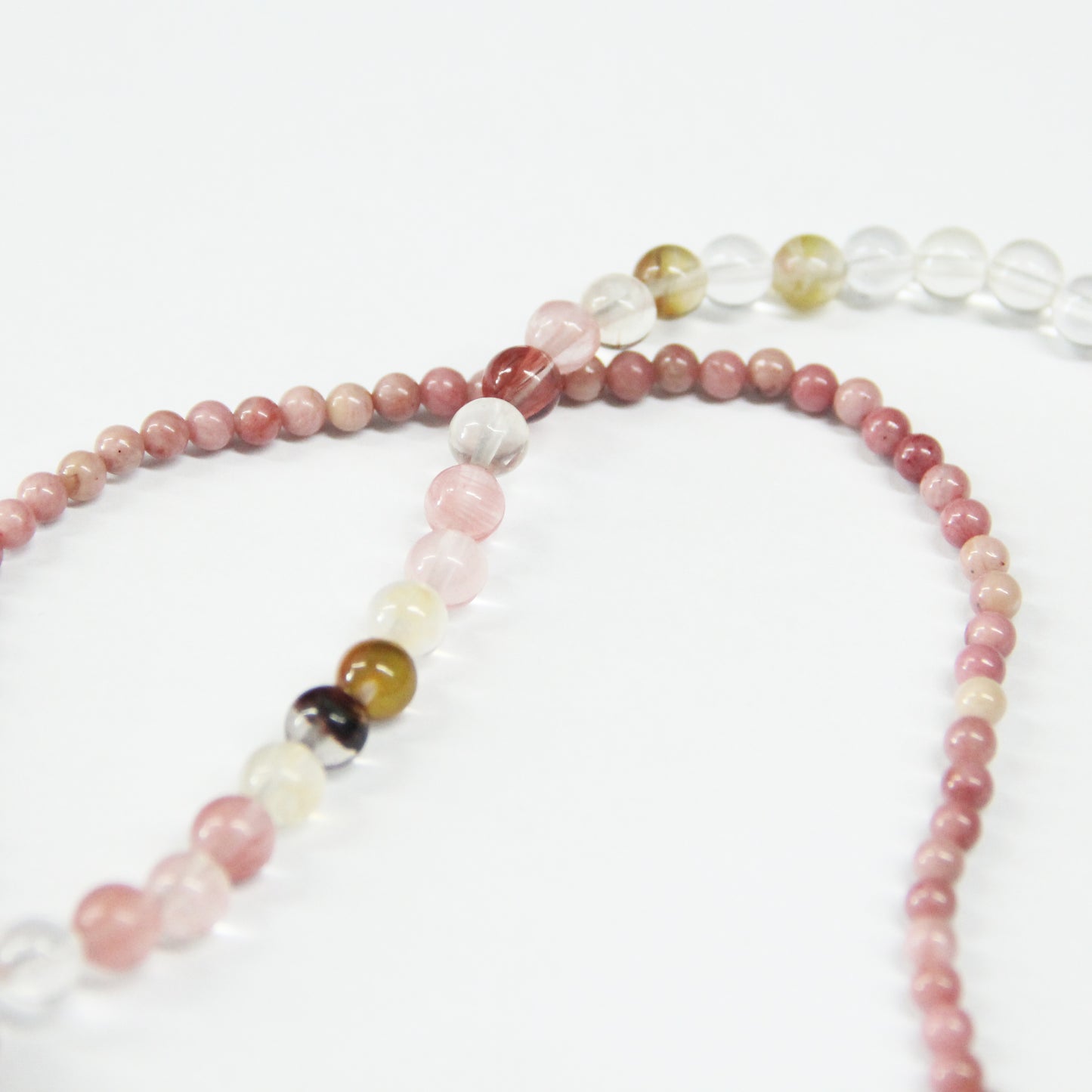 Girly Pink Rhodonite Gemstone Bracelet Niche Design