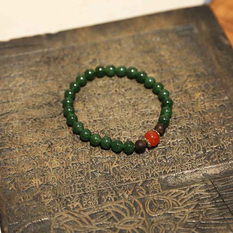 Verdant Vitality Agarwood Bracelet - Lunaria