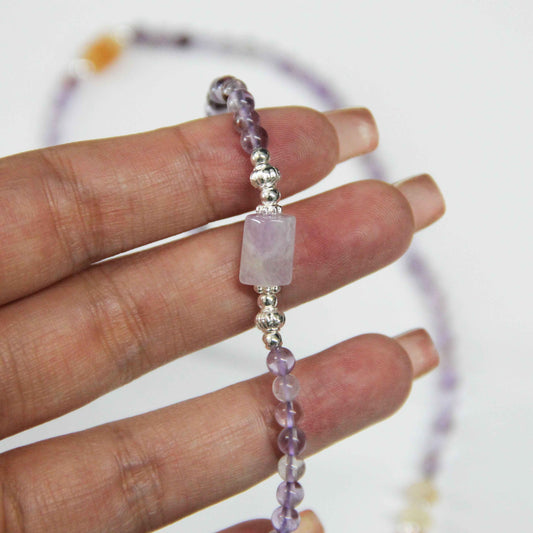 Exquisite Multigem Amethyst Handmade Bracelet - Lunaria