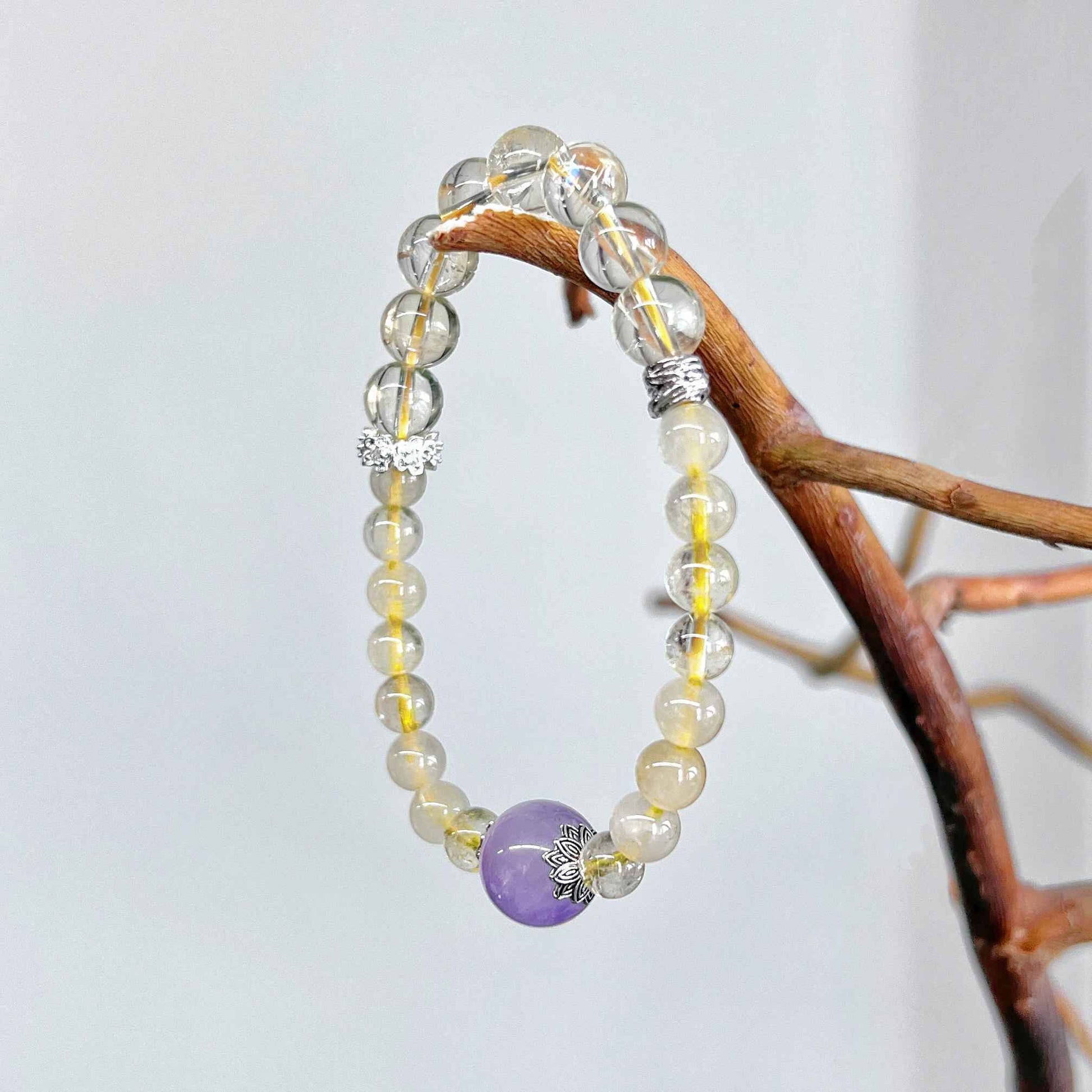Sunstone - Violet Grace Crystal Bracelet - Lunaria