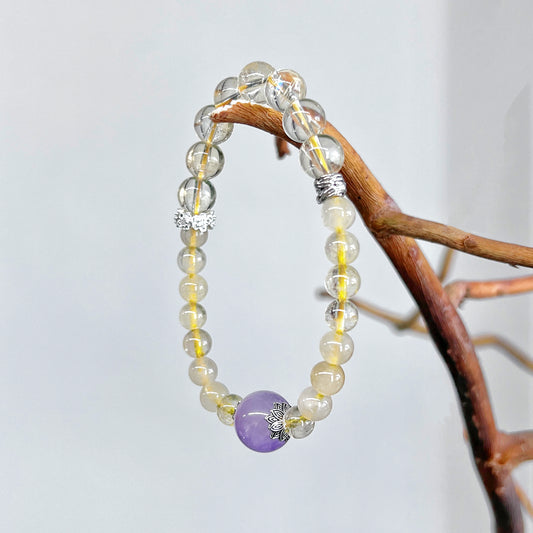 Sunstone - Violet Grace Crystal Bracelet