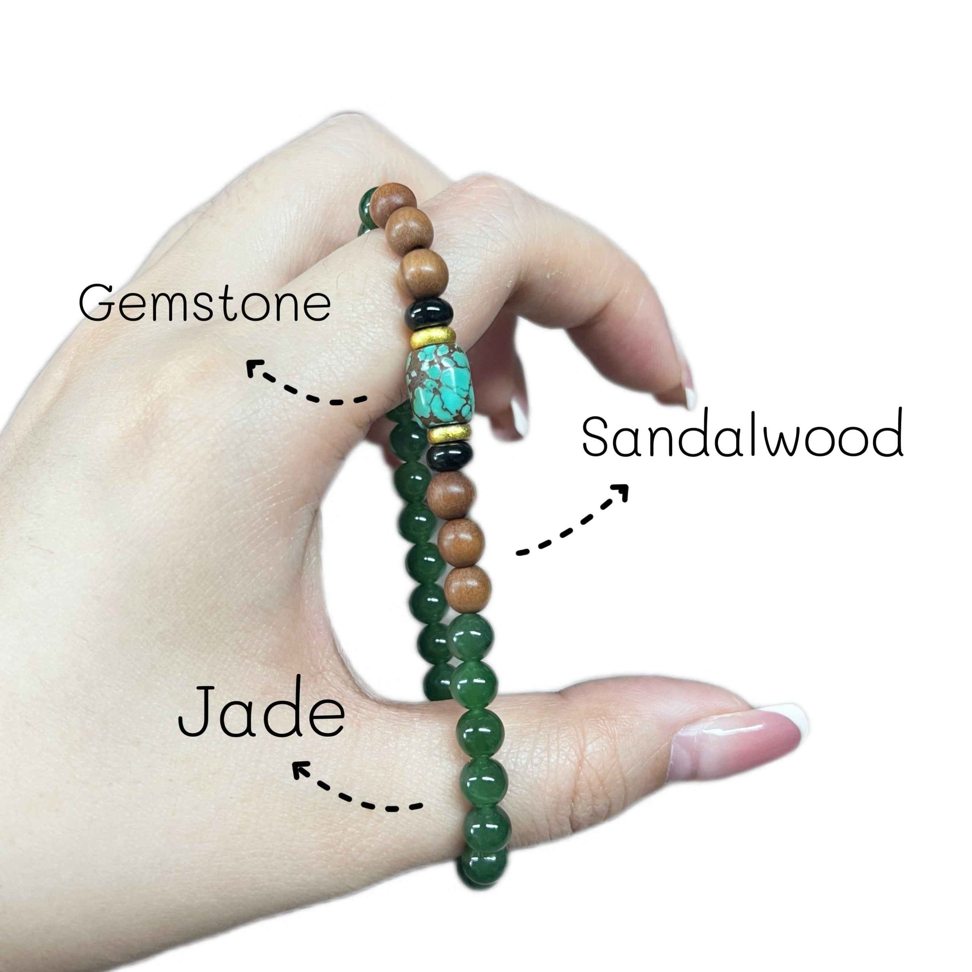 Green Gem Reverie Agarwood Bracelet - Lunaria