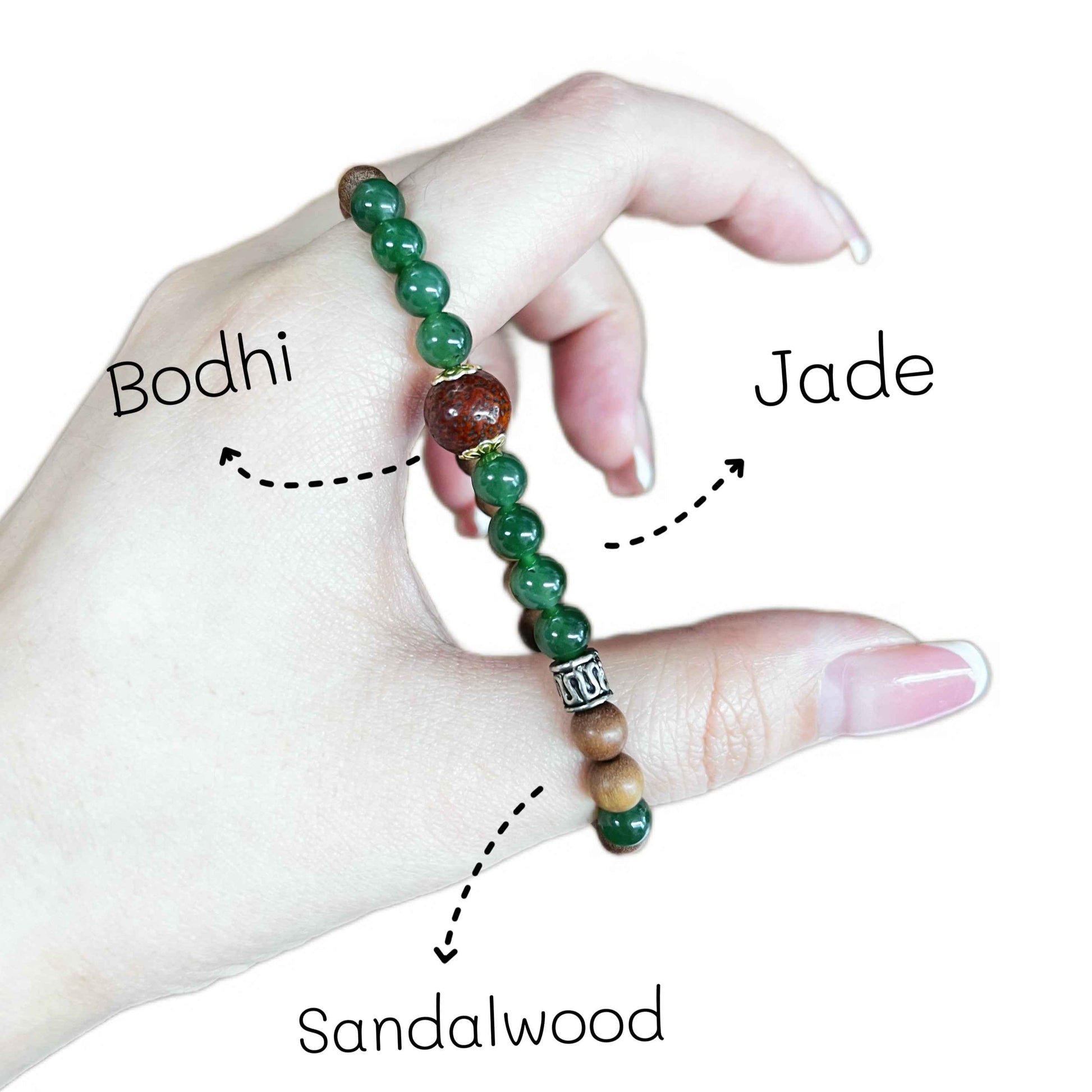 Lotus Haze Sandalwood Bracelet - Lunaria