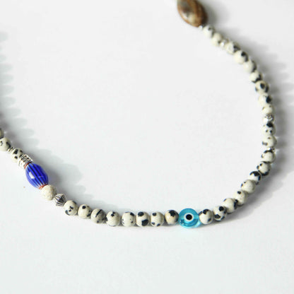 Bohemian Natural Spotted Stone Multi-treasure Bracelet - Lunaria