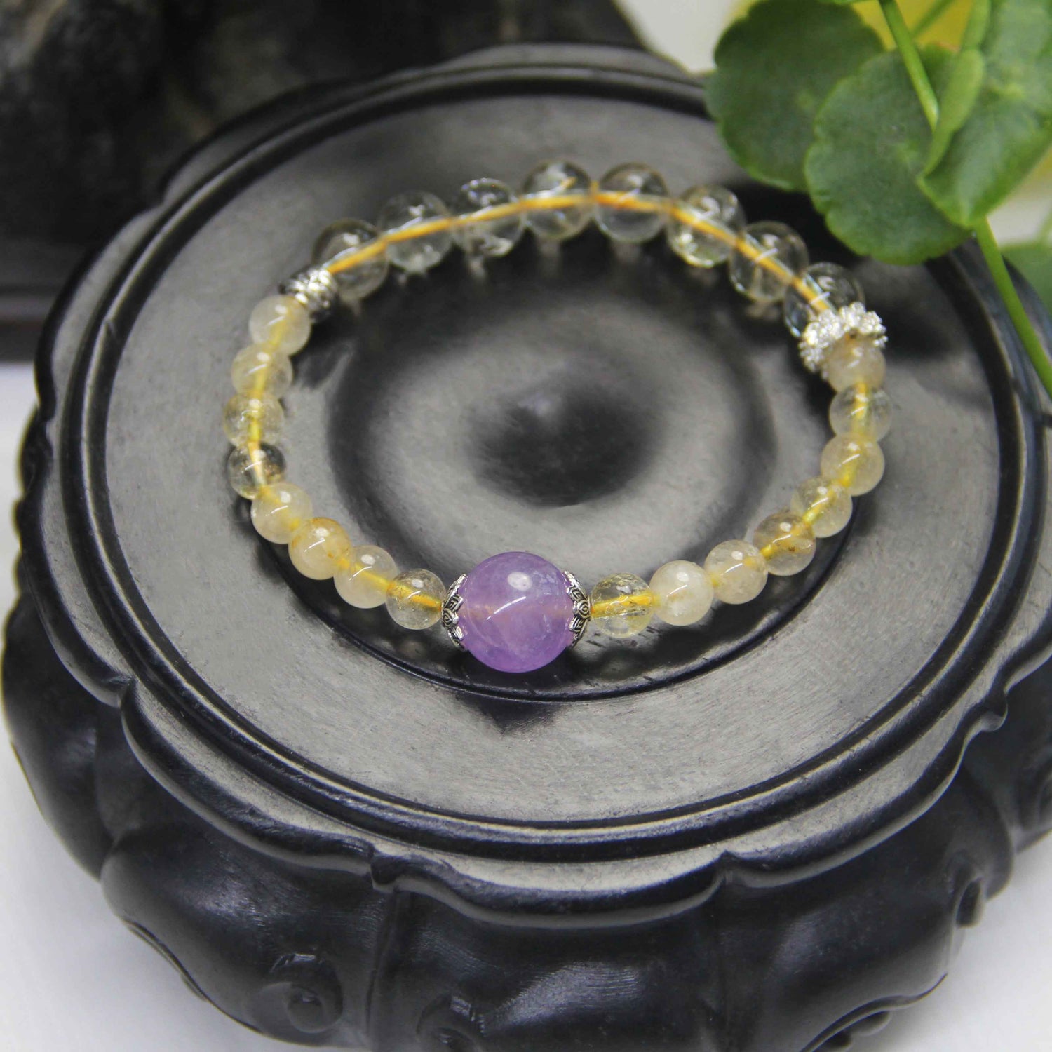 Sunstone - Violet Grace Crystal Bracelet - Lunaria