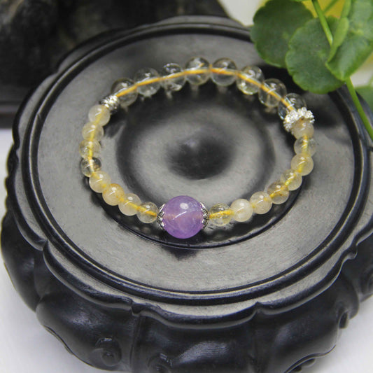 Sunstone - Violet Grace Crystal Bracelet - Lunaria