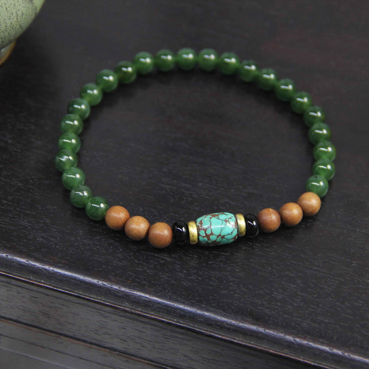 Green Gem Reverie Agarwood Bracelet - Lunaria