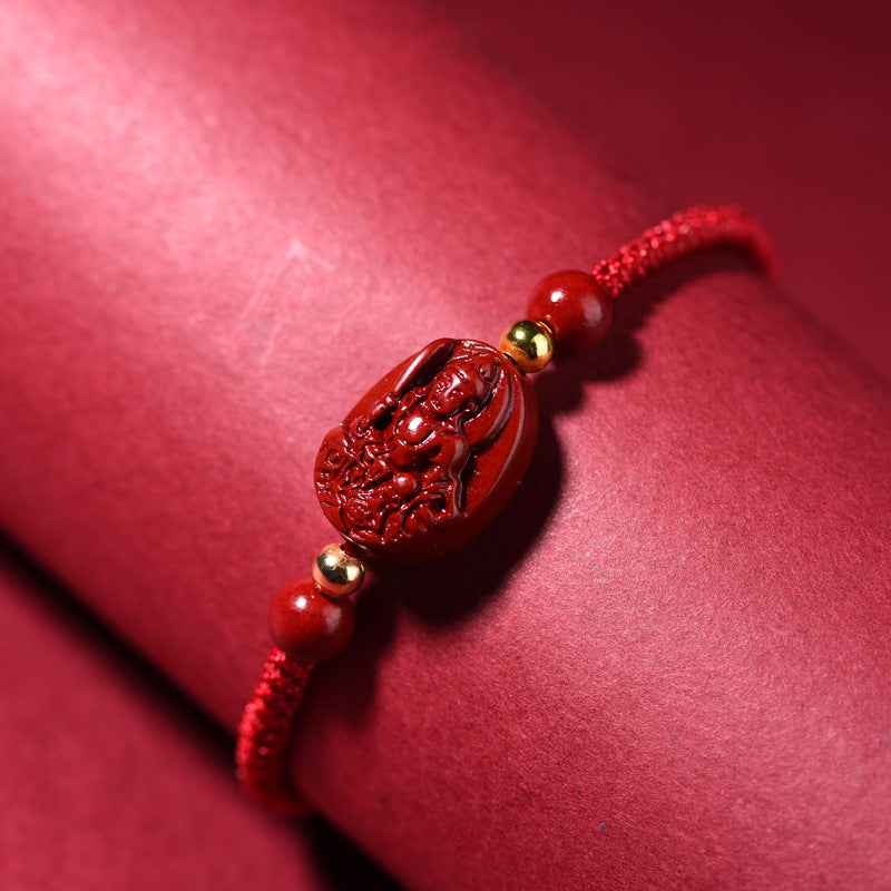 Cinnabar Red String Bracelet Zodiac Protection Red String Bracelet Buddha Bracelet - Lunaria