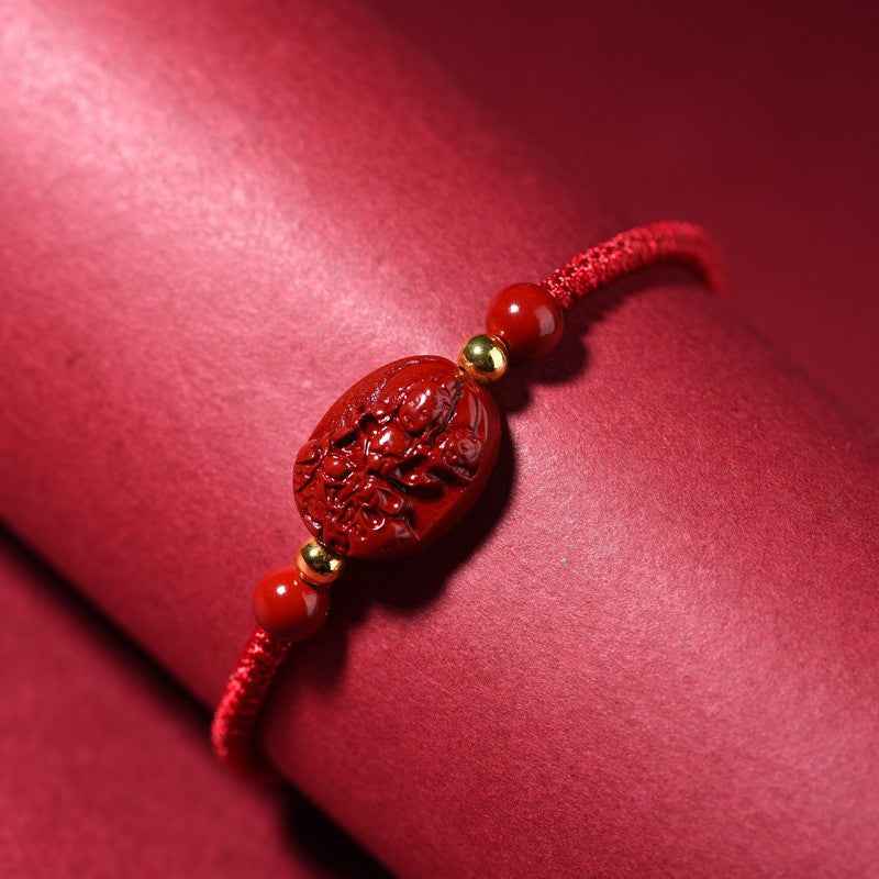 Cinnabar Red String Bracelet Zodiac Protection Red String Bracelet Buddha Bracelet - Lunaria