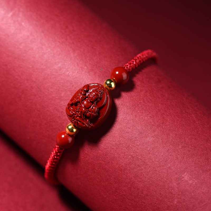 Cinnabar Red String Bracelet Zodiac Protection Red String Bracelet Buddha Bracelet - Lunaria