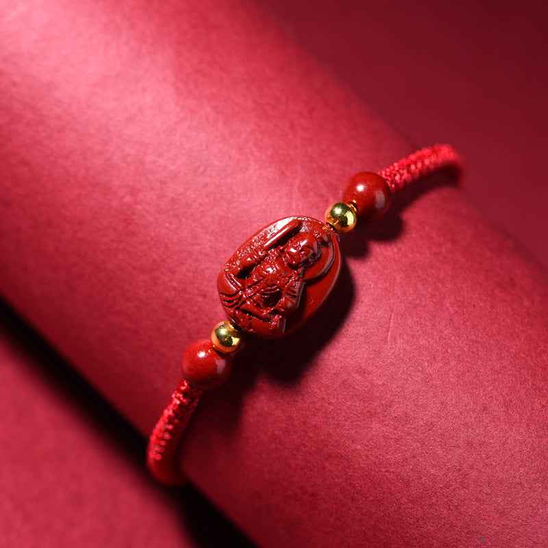 Cinnabar Red String Bracelet Zodiac Protection Red String Bracelet Buddha Bracelet - Lunaria