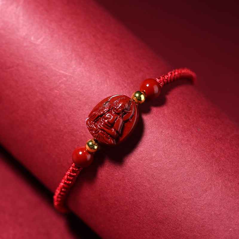 Cinnabar Red String Bracelet Zodiac Protection Red String Bracelet Buddha Bracelet - Lunaria