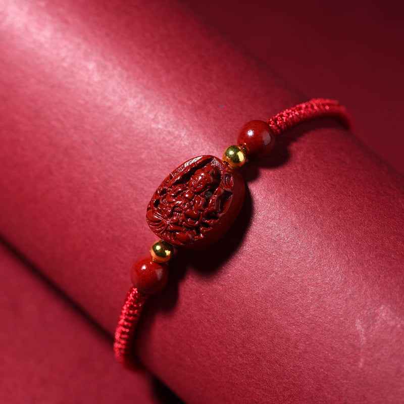 Cinnabar Red String Bracelet Zodiac Protection Red String Bracelet Buddha Bracelet - Lunaria
