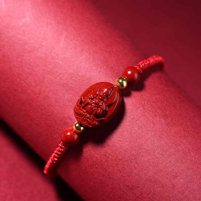 Cinnabar Red String Bracelet Zodiac Protection Red String Bracelet Buddha Bracelet - Lunaria