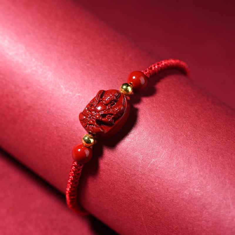 Cinnabar Red String Bracelet Zodiac Protection Red String Bracelet Buddha Bracelet - Lunaria