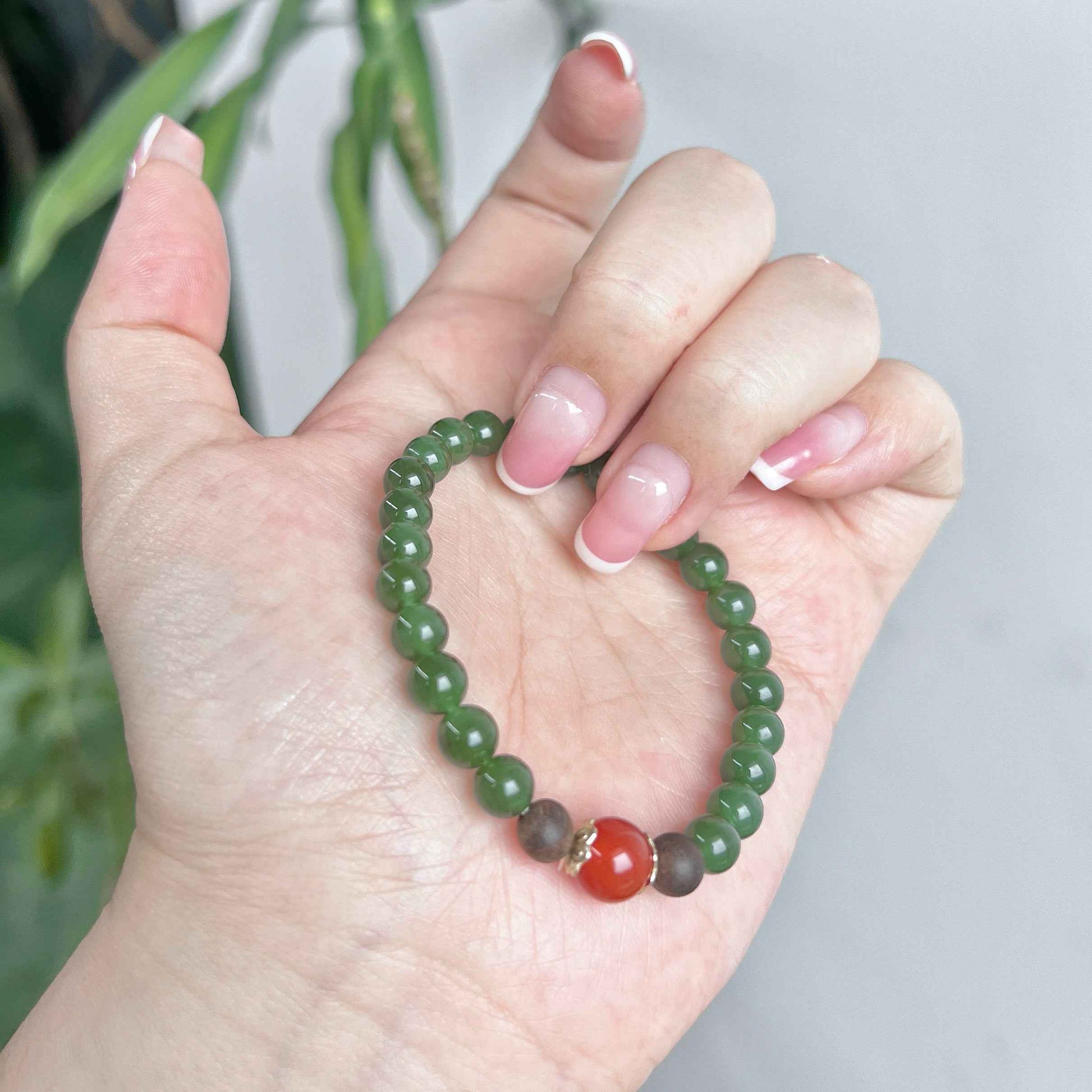 Verdant Vitality Agarwood Bracelet - Lunaria