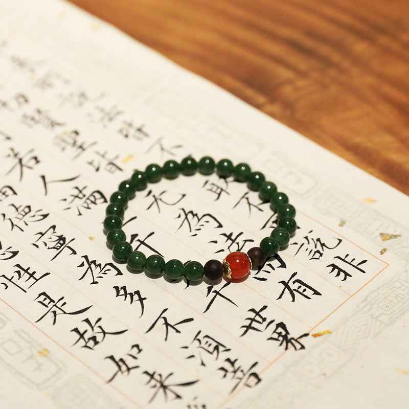 Verdant Vitality Agarwood Bracelet - Lunaria